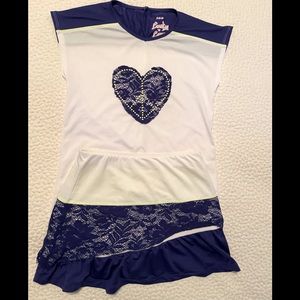 Lucky in Love Girls Tennis 2 piece outfit. Girls S (7/8) Like new